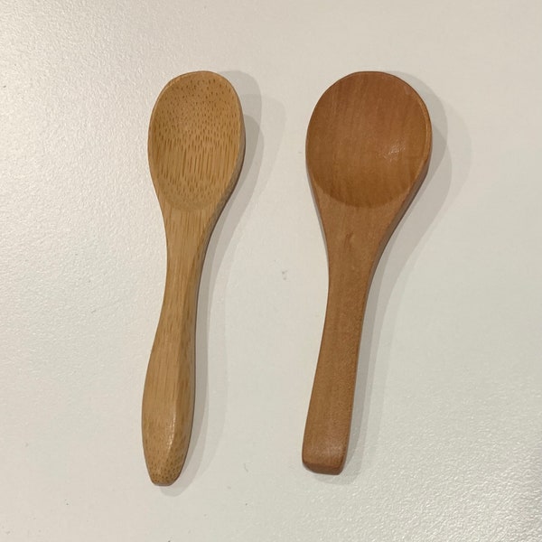 Mini Natural Wooden Spoon for Bath Salts, Honey, Coffee, Tea, Spices/ Condiment spoons - Mini- about 3.5 inches long