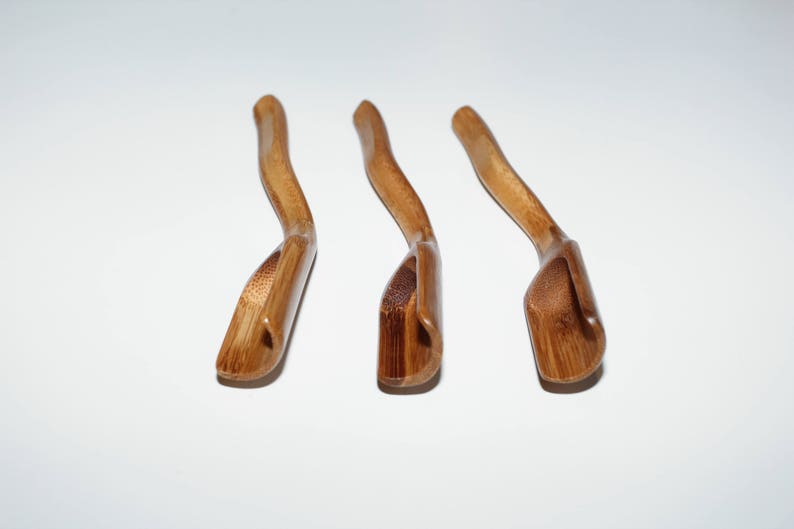 Natural Bamboo Spoons for Bath Salts, Honey, Coffee, Loose Tea, Spices/ Condiment spoons Medium about 7 inches long image 2