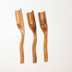 Natural Bamboo Spoons for Bath Salts, Honey, Coffee, Loose Tea, Spices/ Condiment spoons Medium about 7 inches long image 1