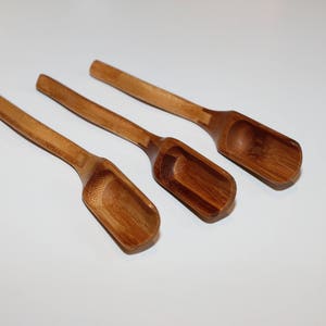 Natural Bamboo Spoons for Bath Salts, Honey, Coffee, Loose Tea, Spices/ Condiment spoons Medium about 7 inches long image 3