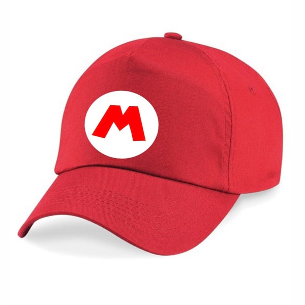 Mario printed cap Mario kart Nintendo printed cap kids adults gamer gifts gaming Luigi dad gifts switch x box