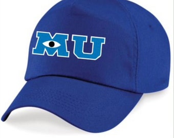 Monsters university printed cap for kids adults Disney inspired Mike sully summer cap Disney gifts