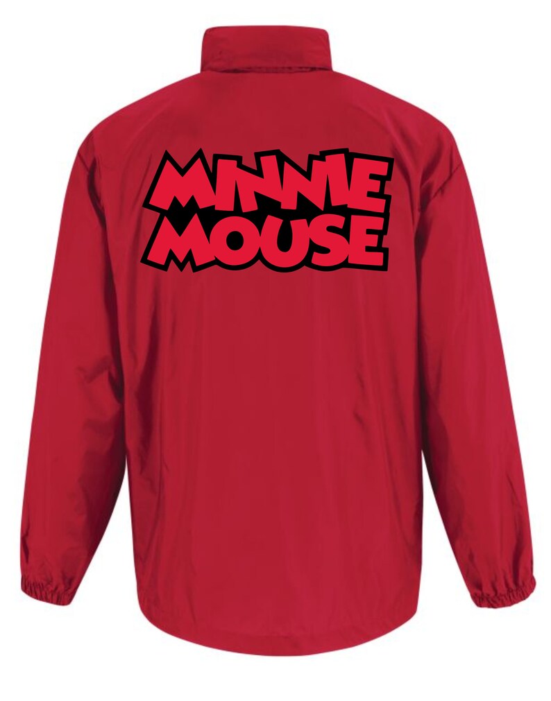 Disneys Minnie Mouse Windbreaker Adults Kids Rain Jacket Disney Jacket