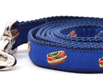 Chicago Style Hot Dog - Navy - Dog Leash - 6' x 3/4"