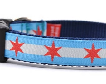 Collar para perro con la bandera de Chicago (pequeño)