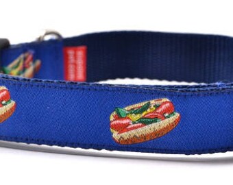 Hot Dog Collar - Chicago Style - Navy Medium