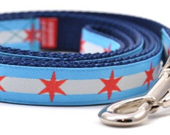 Chicago Flag Dog Leash - 6' x 3/4"