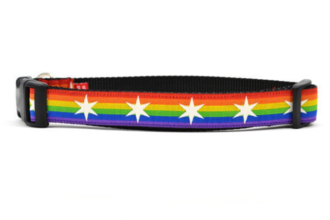 Rainbow Pride Flag Dog Collar Etsy