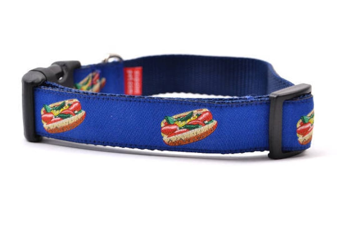 Hot Dog Collar Chicago Style Navy Medium Etsy