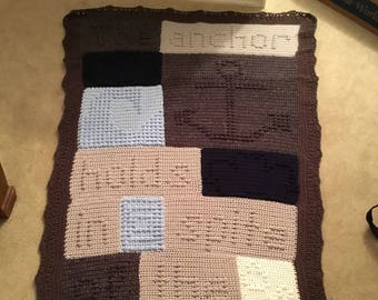 The Anchor Holds Blanket/Throw PDF Crochet Pattern