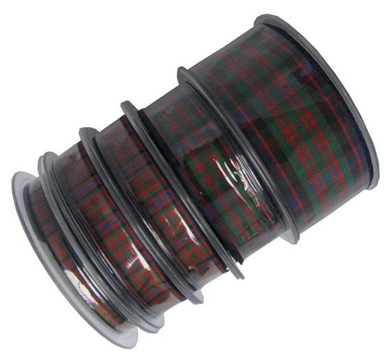 Gordon Tartan Ribbon cut lengths and 25m reels various widths