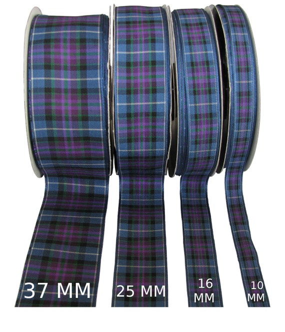 Tartan Ribbon Pride of Bannockburn 7mm 10mm 16mm 25mm 38mm 1 2 5 or 10 Metres
