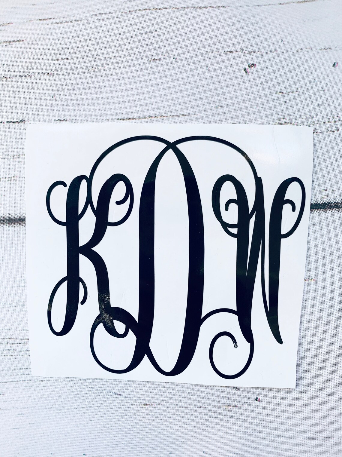 Monogram Initials Vinyl Decal Sticker Etsy Ireland