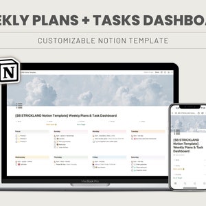 Weekly Plans + Tasks Dashboard - Notion Template