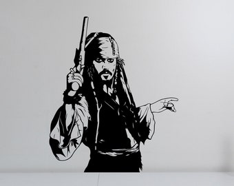 Jack Sparrow Wall Decal Jack Sparrow Vinyl Sticker Pirate Wall Decals Home Decor Nursery Decor (1pte) Captain Jack Sparrow Wall Art・ STL File for 3D printing・Cults