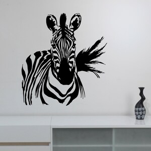 Zebra Wall Sticker Vinyl Decal African Horse Wild Animal Art ...