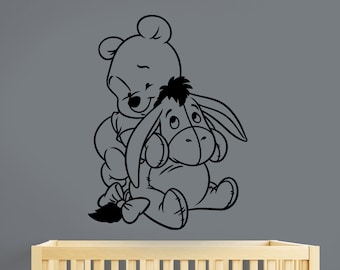 Winnie The Pooh Wall Sticker Eeyore Vinyl Decal Wall Art Decorations for Home Kids Boys Girls Room Nursery Decor wtpo6