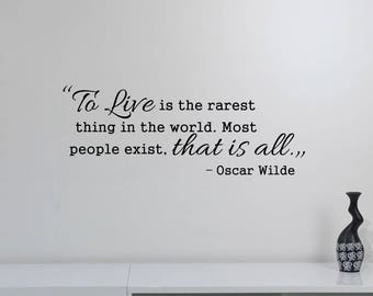 Oscar Wilde Be Yourself Wall Sticker Famous Quote Mural Words Lettering Inspirational Modern Home Decor Art