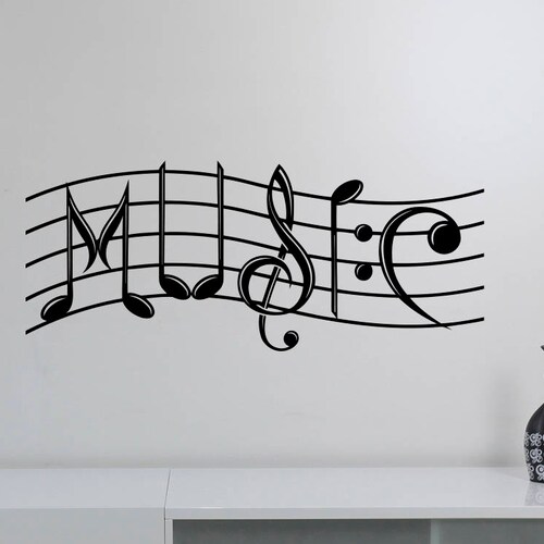 Music Notes Wall Decal Vinyl Stickers Music Dandelion Home Etsy Canada