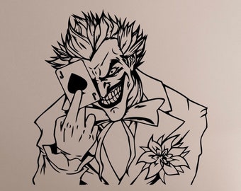 Haha Why So Serious? Joker Face Grin Evil Funny Vinyl Sticker Decal 4