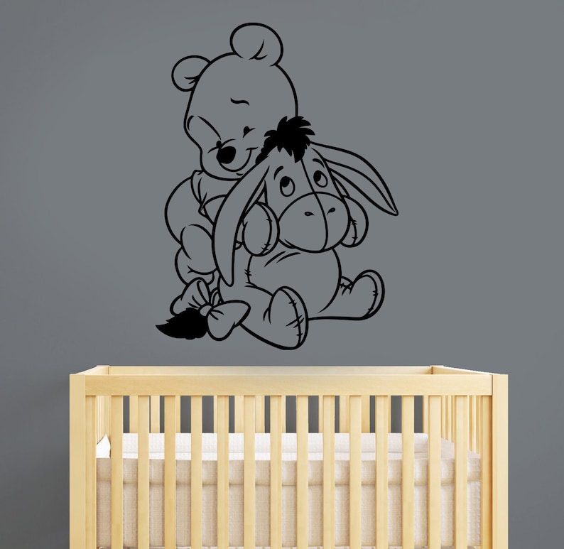 Winnie the Pooh Wall Sticker Eeyore Vinyl Decal Disney Art Etsy