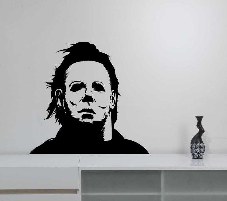 Michael Myers Wall Sticker Halloween Movie Vinyl Decal Friday Etsy New Zealand