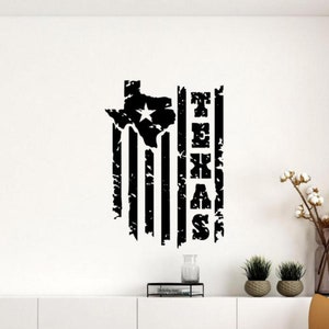 Texas pared calcomanía vinilo pegatina Texas bandera mapa pared arte regalo americano decoración signo oficina cartel interior al aire libre autoadhesivo calcomanía 3151