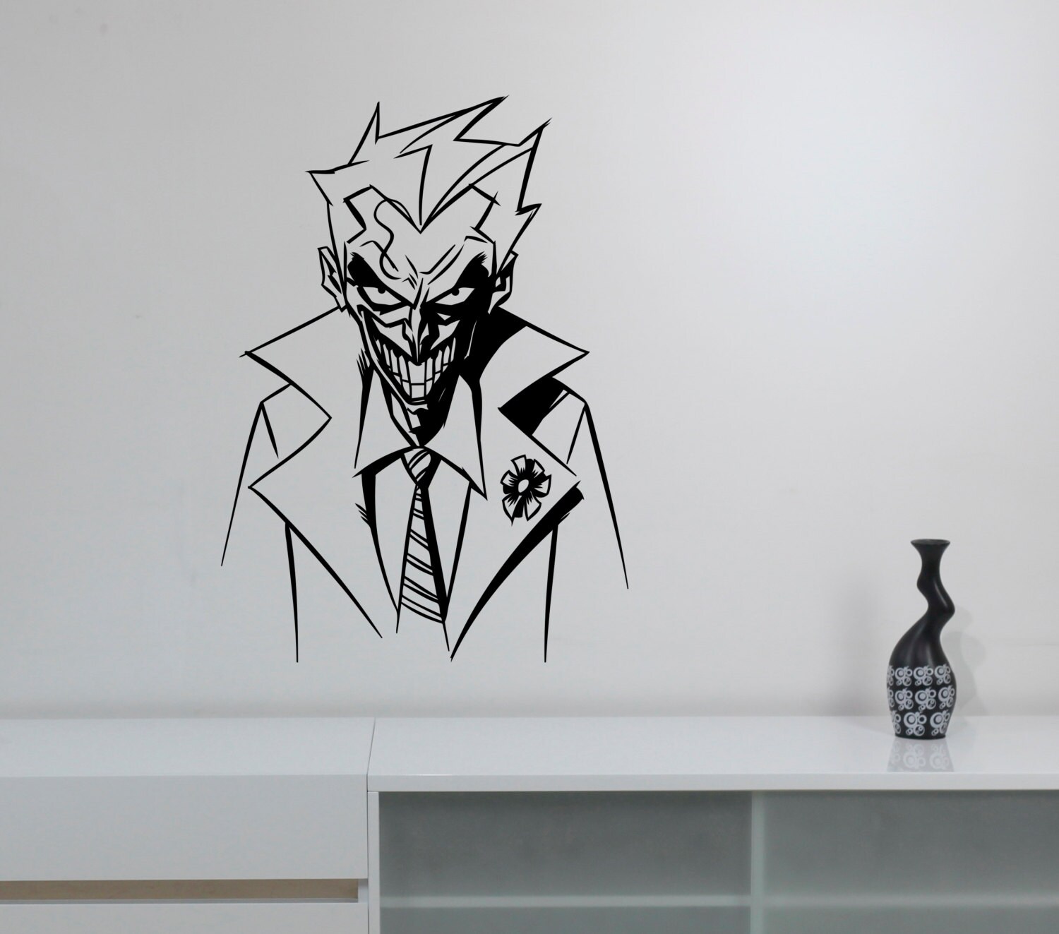 Joker Wall Sticker Removable Vinyl Decal DC Comics Super Hero Etsy