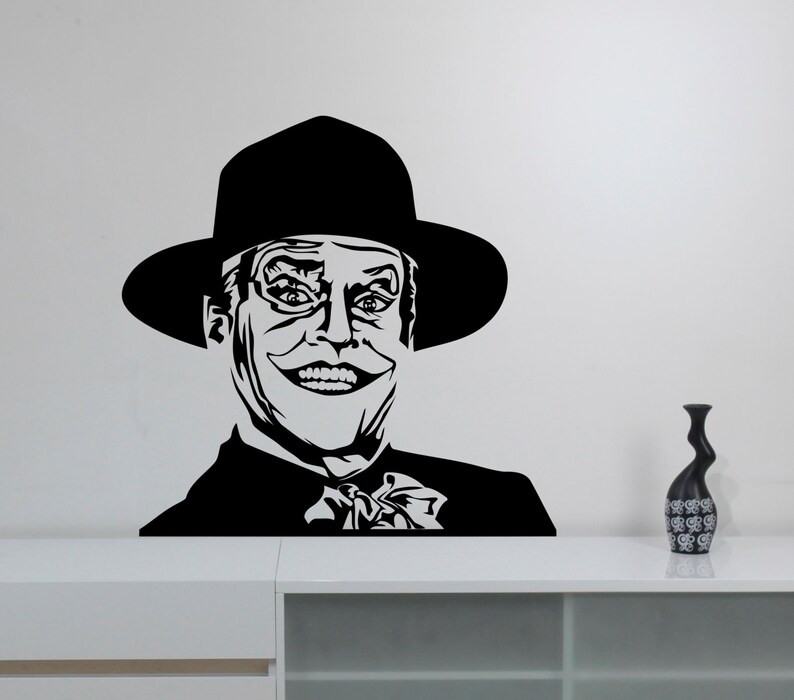 Jack Nicholson the Joker Wall Decal Vinyl Sticker DC Comics Etsy