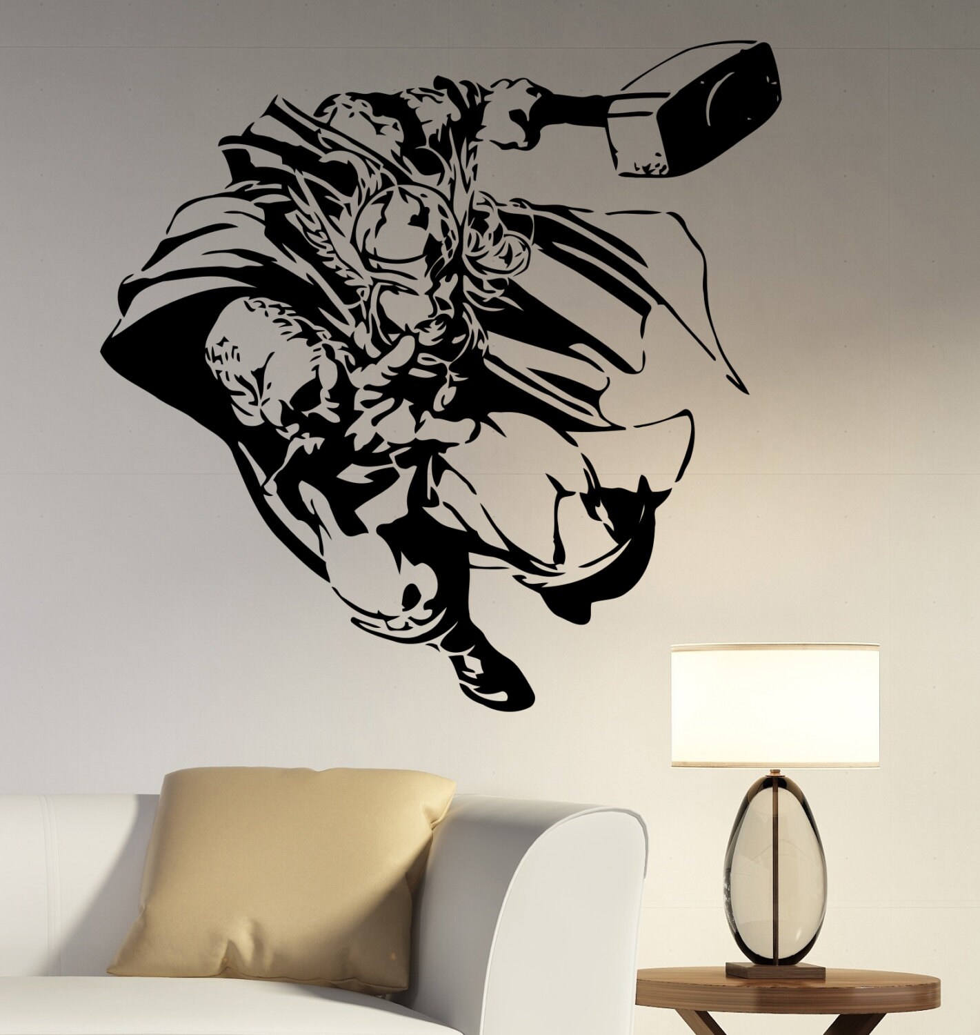 Thor Wall Decal Vinyl Sticker Avengers Superhero Art Movie Etsy