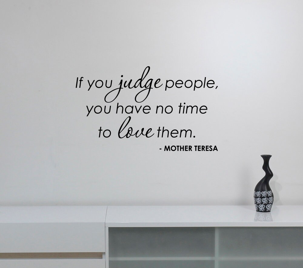 Si Vous Jugez Les Gens Mere Teresa Inspirational Citation Mur Etsy Canada