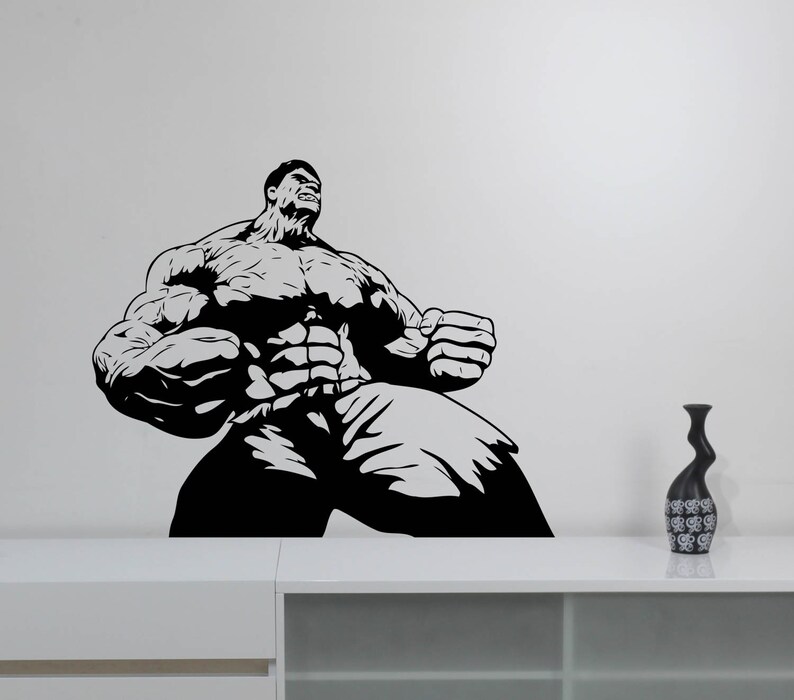 Hulk Wall Sticker Removable Avengers Superhero Vinyl Decal Etsy