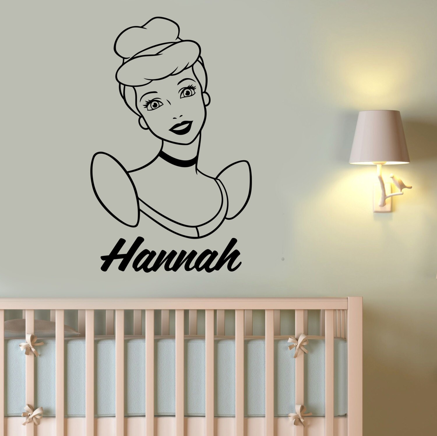 Cinderella Custom Name Wall Decal Personalized Vinyl Sticker Etsy