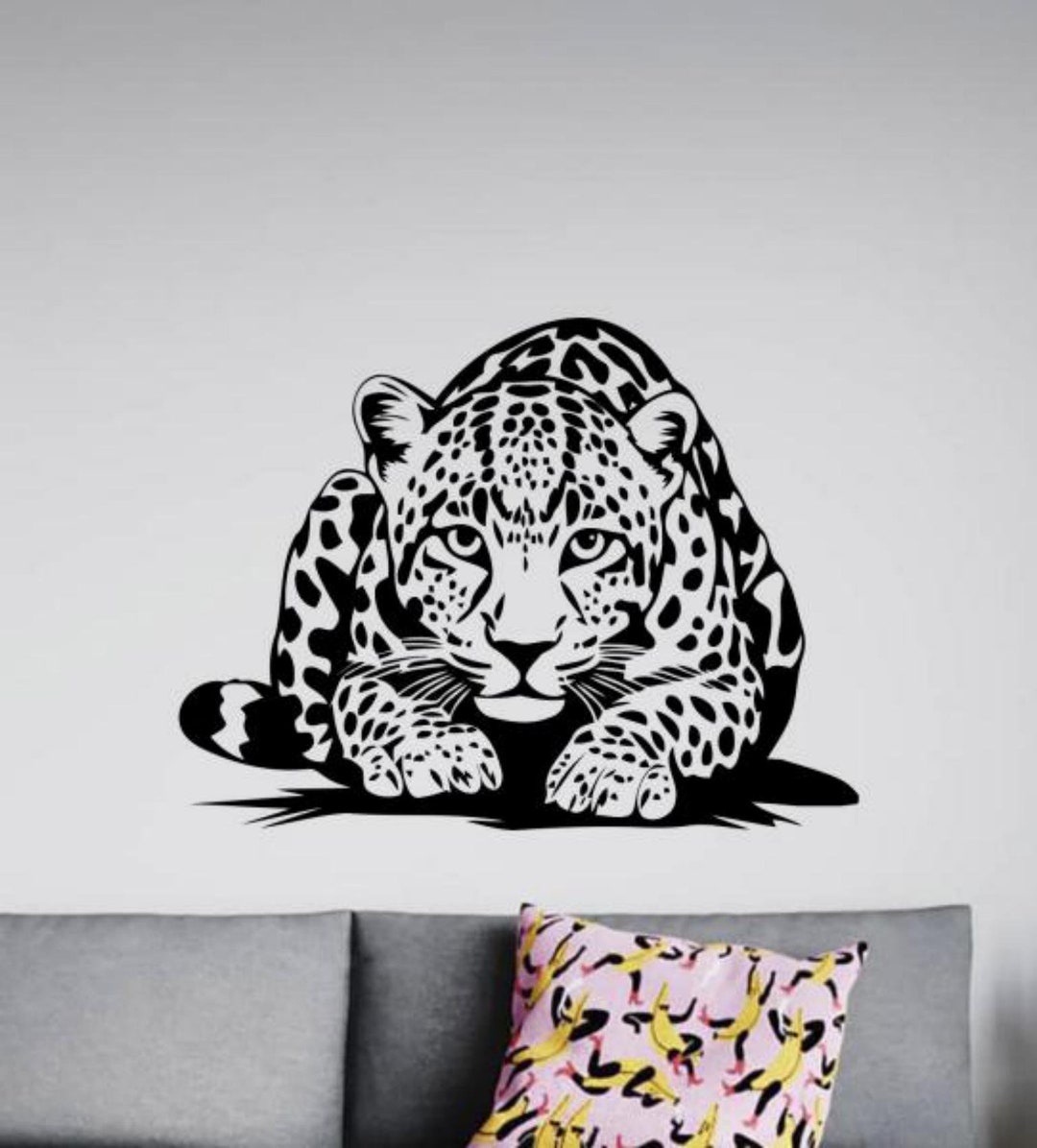 Leopard Wall Decal Vinyl Sticker Cheetah Wall Art African Gift Wild Cat ...