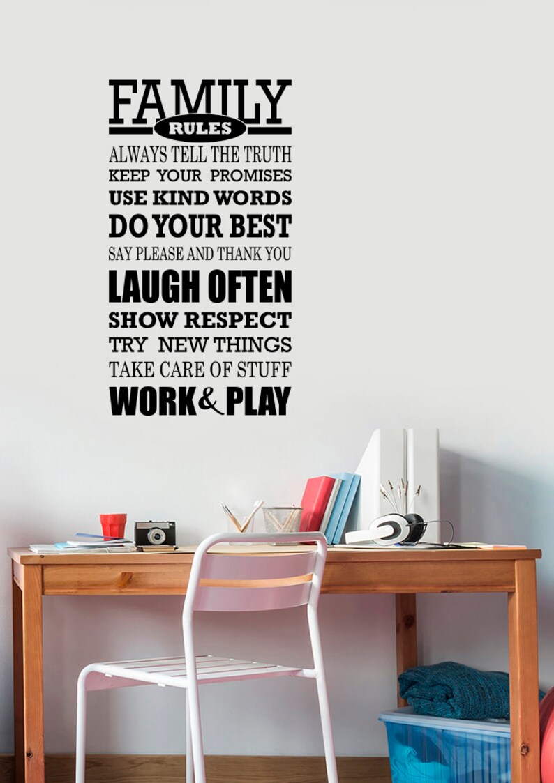 ohana furniture outlet on Wall Decals Murals Home Living Family Rules Wall Decal Vinyl Lettering Do Your Best Laugh Often Inspirational Quotes Sticker Daily Saying Art Home Room Bedroom Decor Hq47