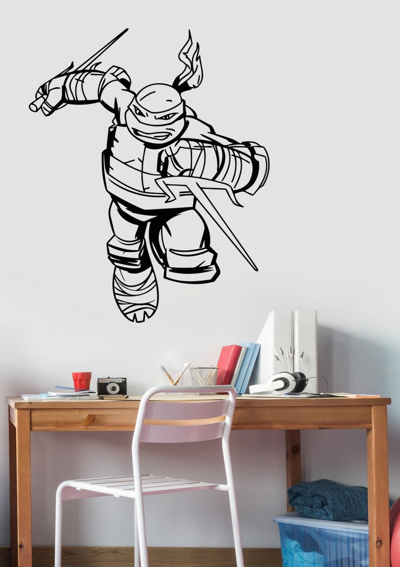 Ninja Turtles Wall Decal TMNT Sticker Raphael Vinyl Art Etsy