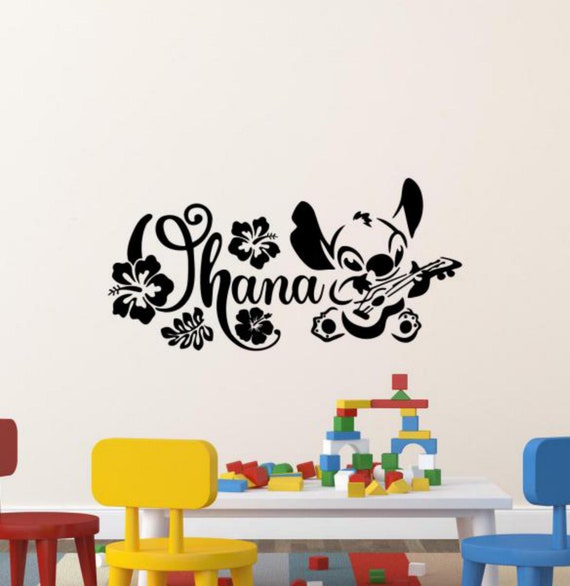 Stitch Wall Decal Vinyl Sticker Stitch Ohana Wall Art Gift Stitch