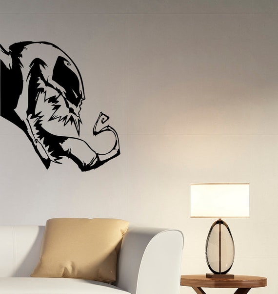 Venom Head Wall Decal Marvel Comics Superhero Vinyl Sticker Etsy
