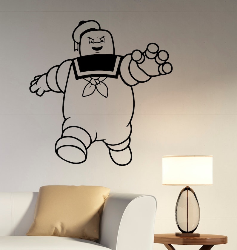 Marshmallow Wall Sticker Ghostbusters Decal Movie Vinyl Art Etsy
