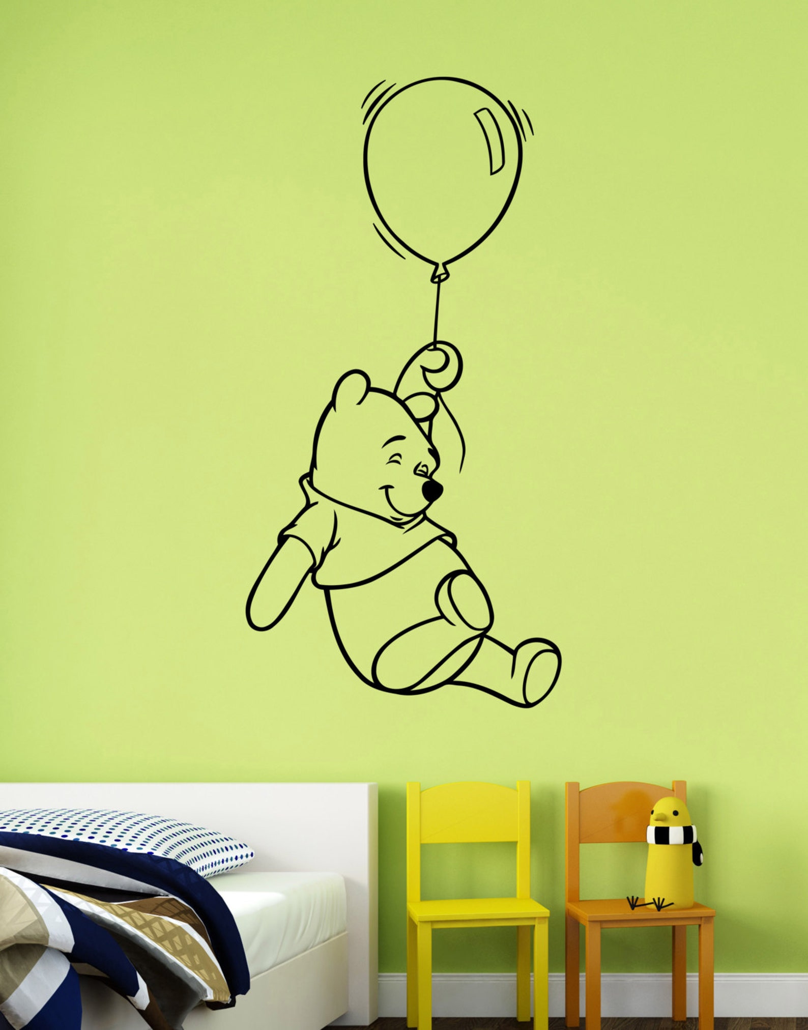 Winnie the Pooh Wall Decal Vinyl Sticker Disney Art Birthday Etsy