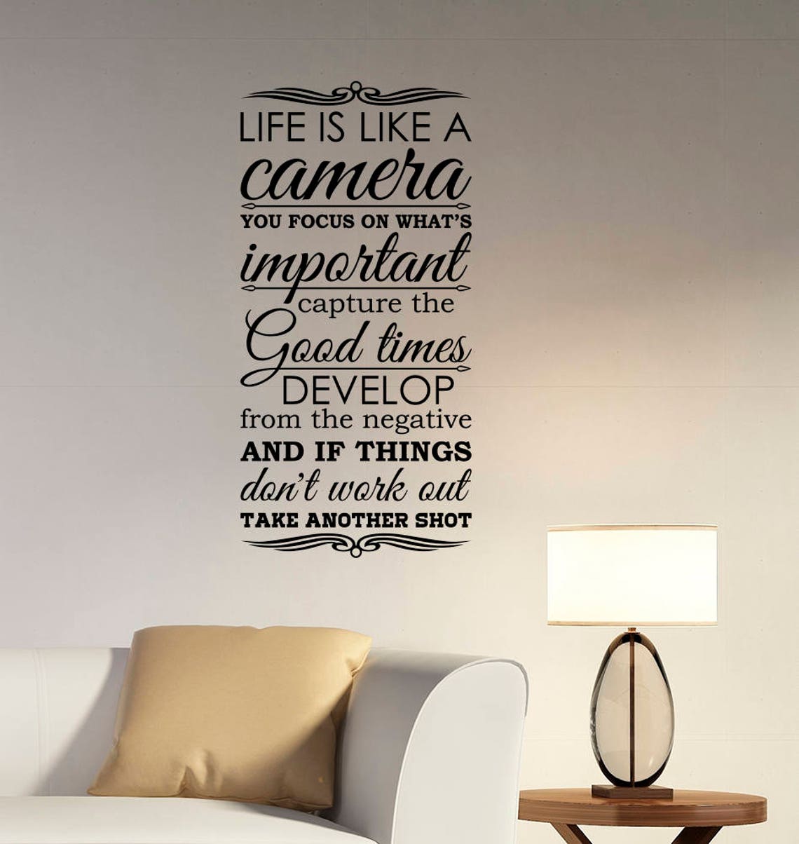 Life Is like A Camera Quote Wall Decal Vinyl Lettering Etsy