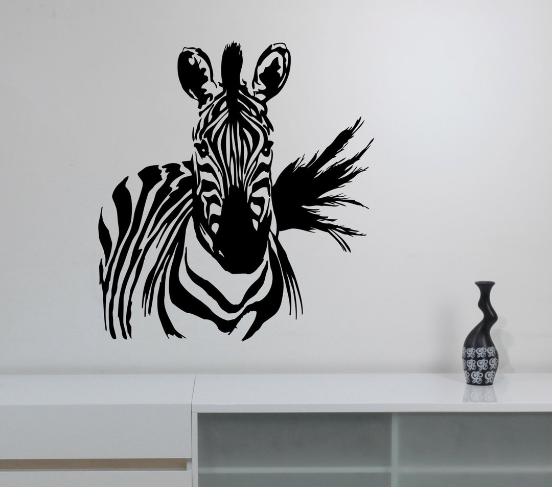 Zebra Wall Sticker Vinyl Decal African Horse Wild Animal Art Decorations for Home Housewares