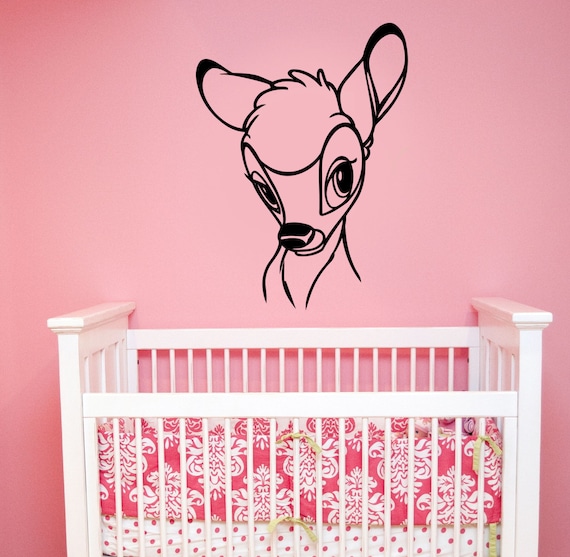 bambi wall sticker removable vinyl decal deer art disney | etsy