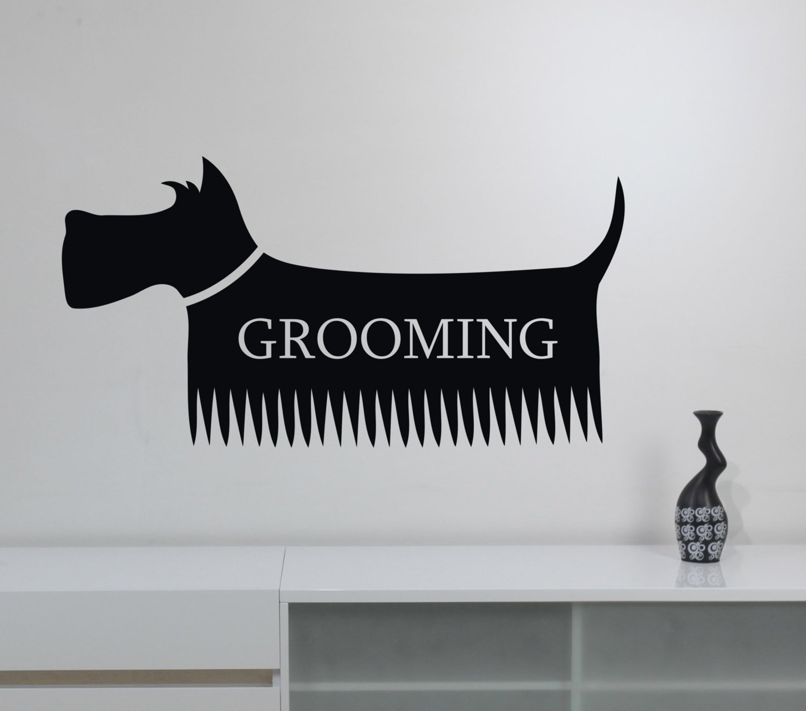 Pet Grooming Wall Sticker Vinyl Decal Window Logo Animal Etsy