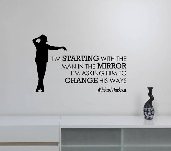 Michael Jackson Zitat Wand Aufkleber Vinyl Schriftzug Etsy