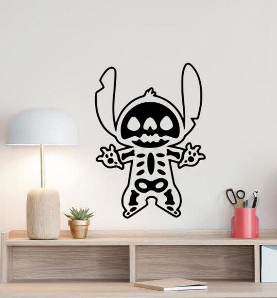 Stitch Wall Decal Vinyl Sticker Stitch Skeleton Wall Art Gift