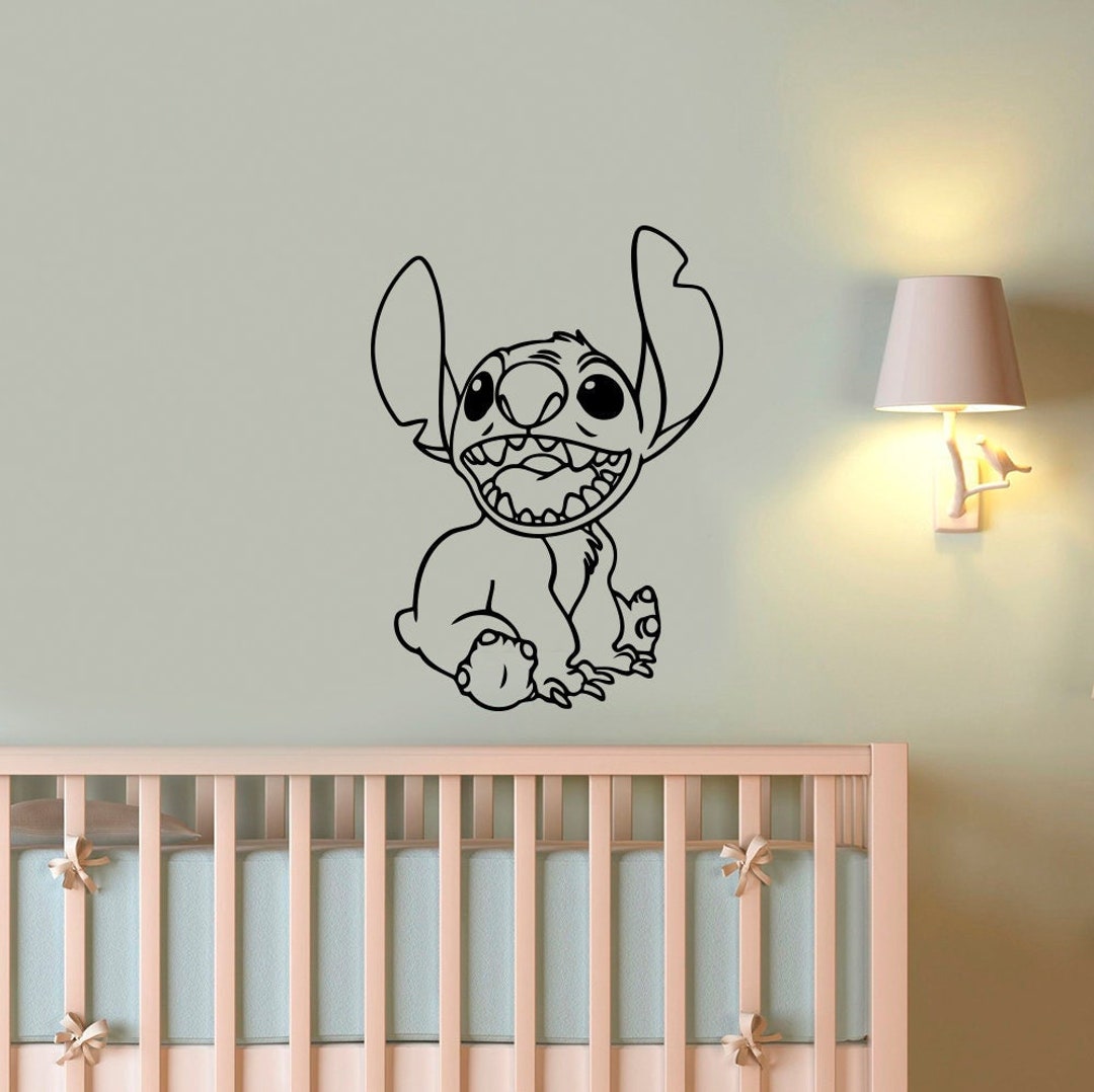 Stitch Wall Decal Vinyl Sticker Gift Wall Art Decorations for Home  Housewares Kids Girls Room Bedroom Nursery Cartoon Decor Poster Gift Lis3 