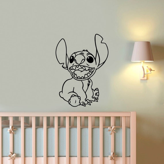 Stitch Wall Decal Vinyl Sticker Gift Wall Art Decorations for Home  Housewares Kids Girls Room Bedroom Nursery Cartoon Decor Poster Gift lis3