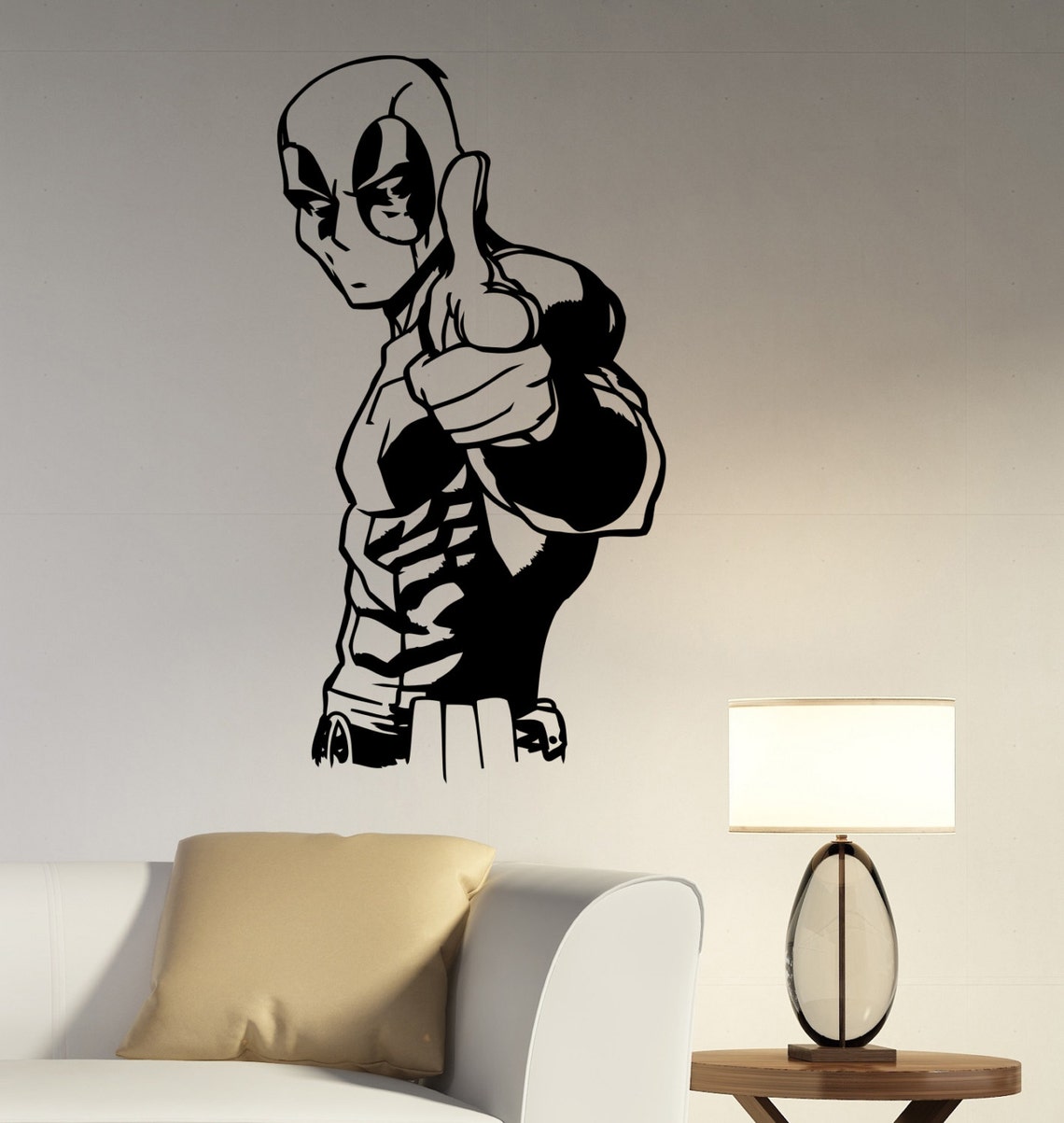 Deadpool Wall Decal Vinyl Sticker Marvel Comics Superhero Art Etsy