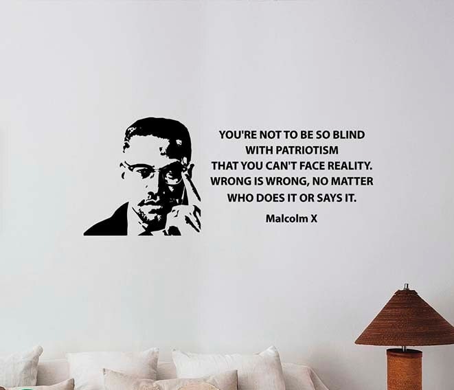 Malcolm X Life Clown Motivation Quotes Vinyl Wall Art Stickers